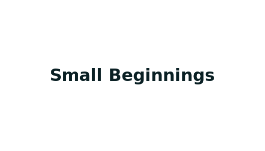 Small Beginnings